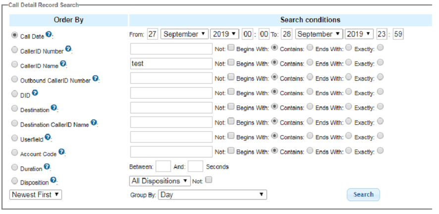 paramètres du CDR (1)