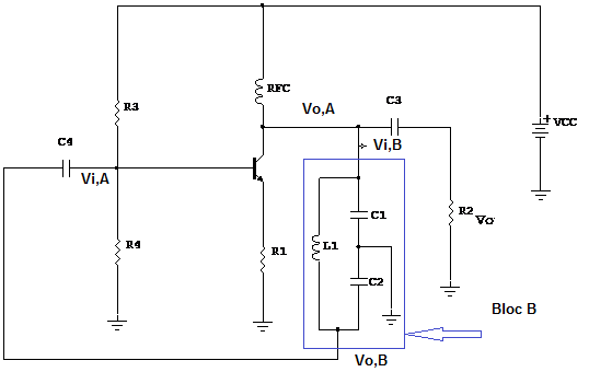Oscillateur émetteur en commun