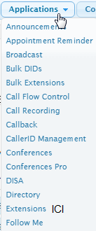 onglet applications extensions